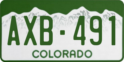 CO license plate AXB491
