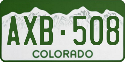 CO license plate AXB508