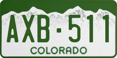 CO license plate AXB511