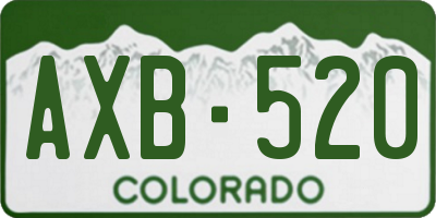 CO license plate AXB520