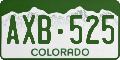 CO license plate AXB525