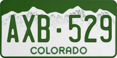 CO license plate AXB529