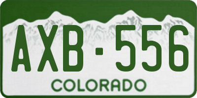 CO license plate AXB556