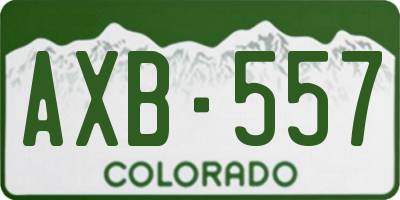 CO license plate AXB557
