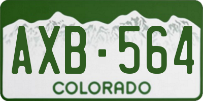 CO license plate AXB564
