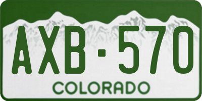 CO license plate AXB570