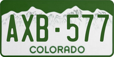 CO license plate AXB577