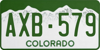 CO license plate AXB579
