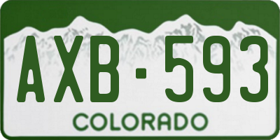 CO license plate AXB593