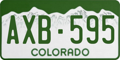 CO license plate AXB595