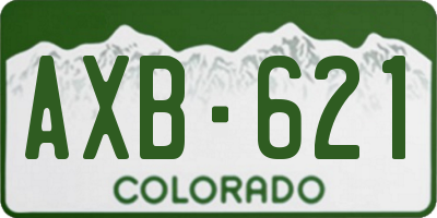 CO license plate AXB621