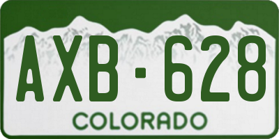 CO license plate AXB628