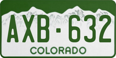 CO license plate AXB632