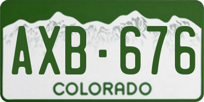 CO license plate AXB676