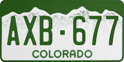 CO license plate AXB677