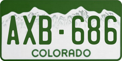 CO license plate AXB686