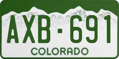 CO license plate AXB691