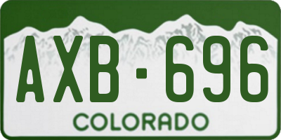 CO license plate AXB696