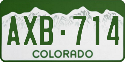 CO license plate AXB714