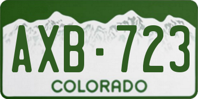 CO license plate AXB723