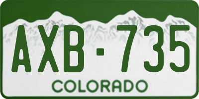 CO license plate AXB735
