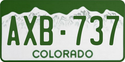 CO license plate AXB737