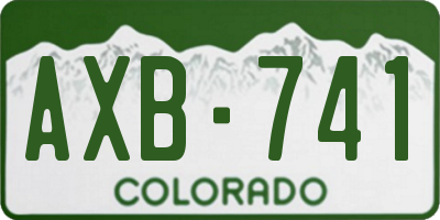 CO license plate AXB741