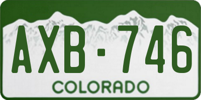 CO license plate AXB746
