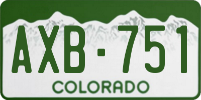 CO license plate AXB751