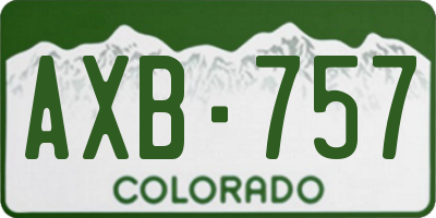 CO license plate AXB757
