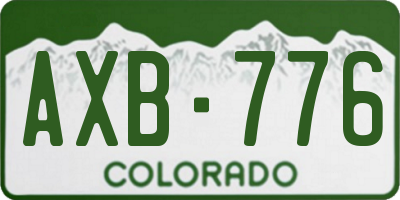 CO license plate AXB776