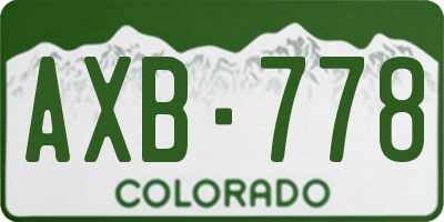 CO license plate AXB778