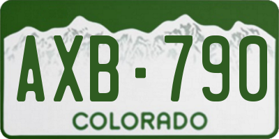 CO license plate AXB790