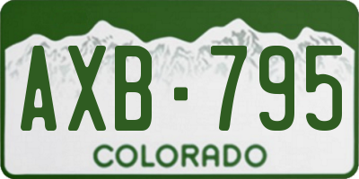 CO license plate AXB795