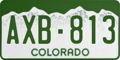 CO license plate AXB813