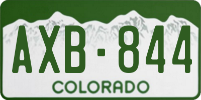 CO license plate AXB844
