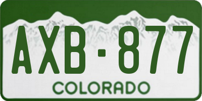 CO license plate AXB877