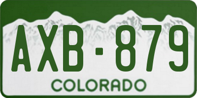 CO license plate AXB879