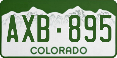 CO license plate AXB895