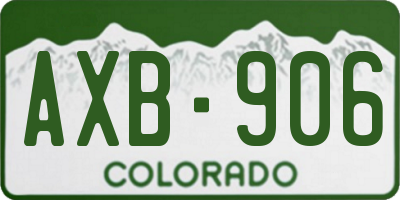CO license plate AXB906