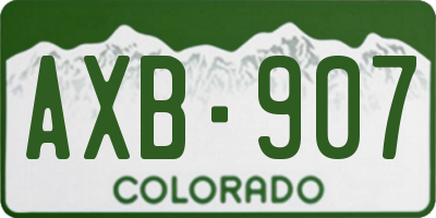 CO license plate AXB907