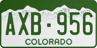 CO license plate AXB956