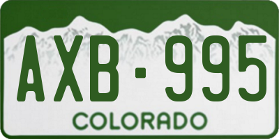 CO license plate AXB995