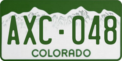 CO license plate AXC048