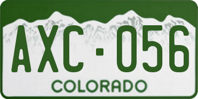 CO license plate AXC056