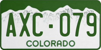 CO license plate AXC079