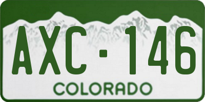 CO license plate AXC146