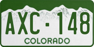 CO license plate AXC148
