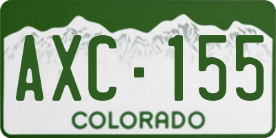 CO license plate AXC155