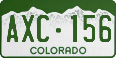 CO license plate AXC156